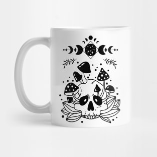 Aesthetic Halloween Skull Lover Moon Creepy Witchy Mug